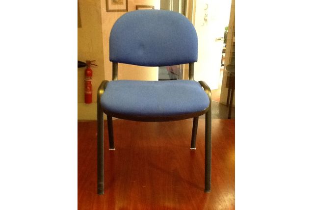 Lot de 8 chaises tissu bleu