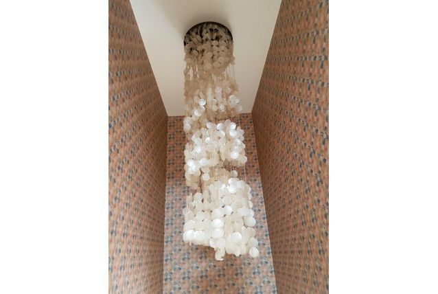 Lustre suspension avec pampilles  en nacre