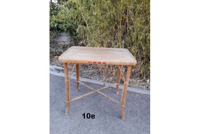 table rotin vintage 