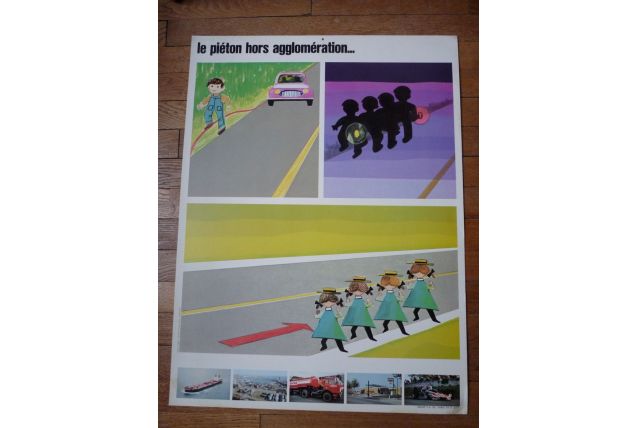 Affiche pédagogique de sécurité routière ANTAR