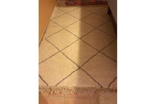 Tapis Beni Ouarain tissé main au Maroc (1,70 x 2,40)