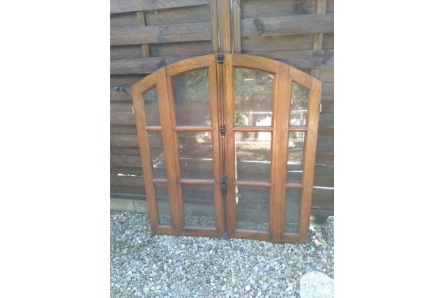 Fenêtre chêne cintrée année 1930