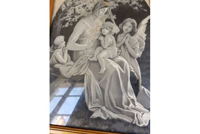 image tissée Lyon, Vierge à l'enfant, Sonrel