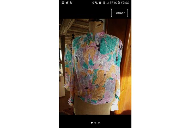 Chemisier vintage satiné 