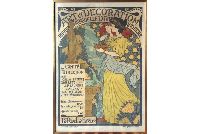 Affiche ancienne publicitaire : Art et décoration