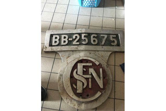 Plaque frontale locomotive vapeur