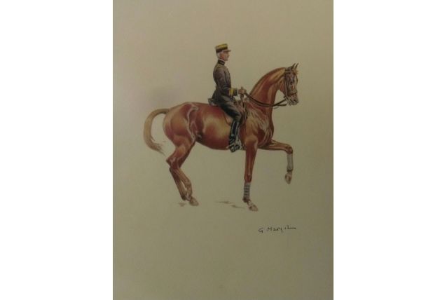 Lithographie chevaux