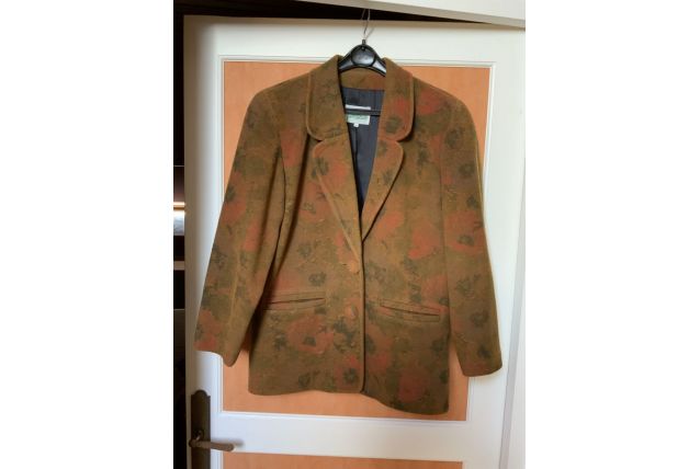 VESTE LAINAGE ROUILLE ET KAKI