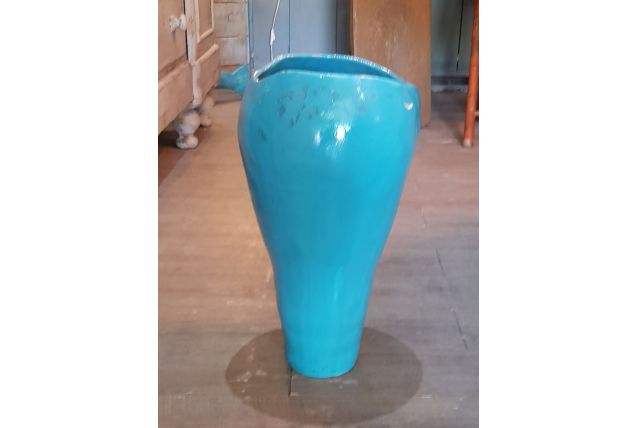 Vase en céramique bleu 