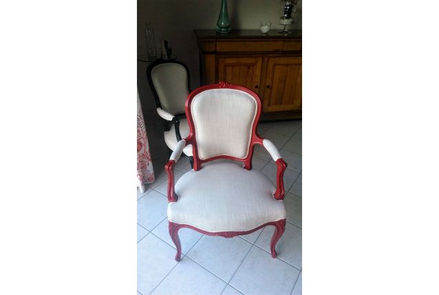 Lot de 2 fauteuils refaits à neuf