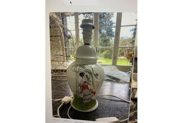 Lampe porcelaine de france vintage