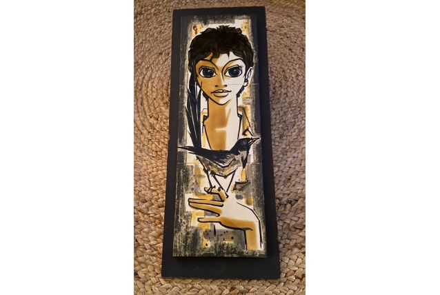 Panneau de céramique signé PIROT