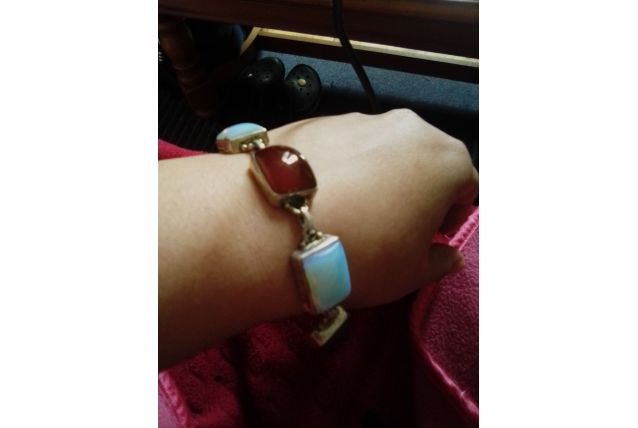 Bracelet en argent 925 avec Pierres semi-precieuses Pierre d