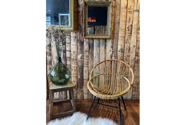 Fauteuil bambou et rotin vintage 