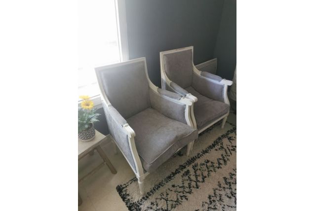 Lot de 2 Fauteuils bergère Louis XVI