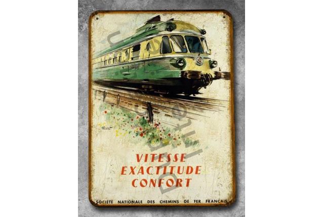 Plaque métal Train