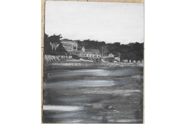 paysage acrylique sur toile plage