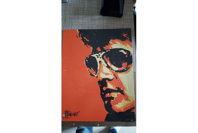 Magnifique plaque  en métal ELVIS 40 x 30