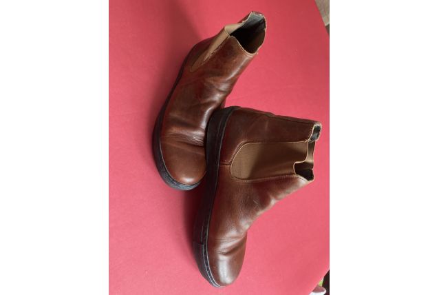 BOTTINES CUIR  MARRON UNISEXE 39