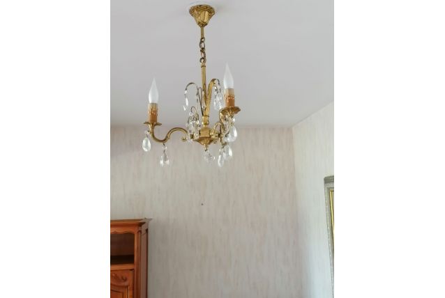 lustre avec cristaux