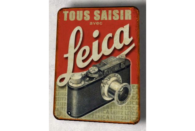 Plaque métal Leica