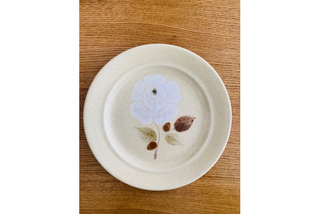 Assiette Grès Fleur 