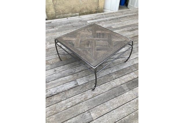 table basse en parquet de versailles