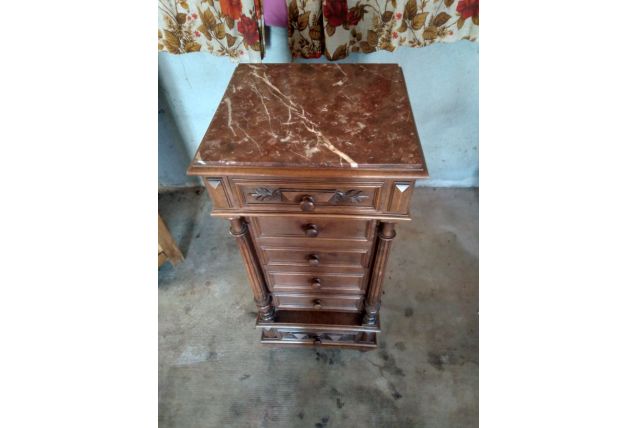 chevet tablette marbre rose