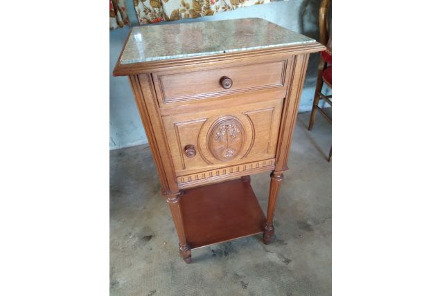 chevet tablette marbre vert