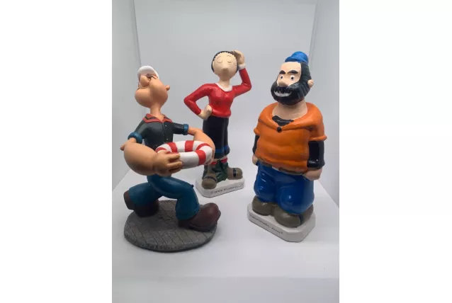 Trio de figurines Popeye Olive et Brutus