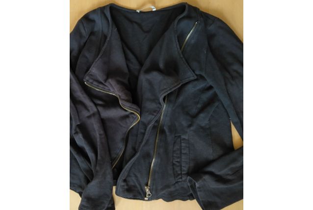 Veste noire col perfecto biker blazer rock femme  36