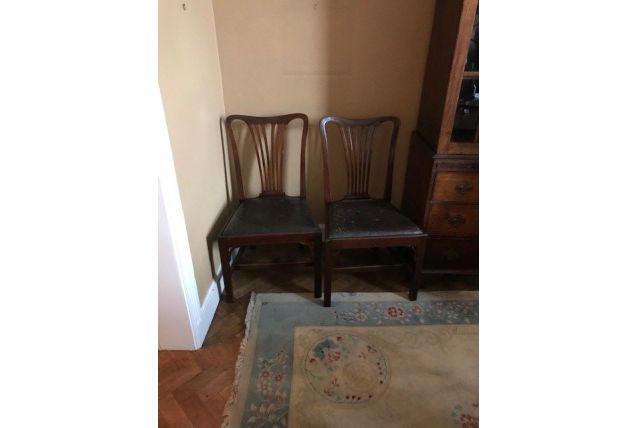 couple chaises anglais Chippendale