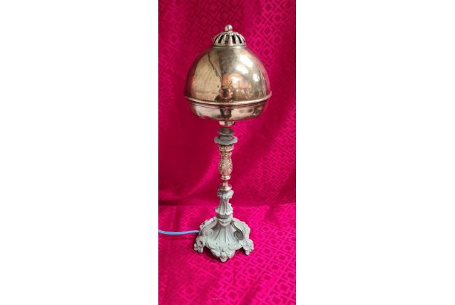 lampe,moderisme, bronze, laiton,metal, art nouveau 47x15 ele