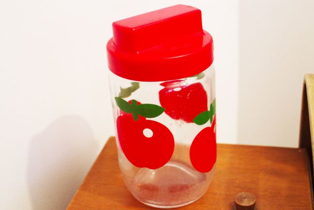 Pot Henkel rouge Pommes 70's