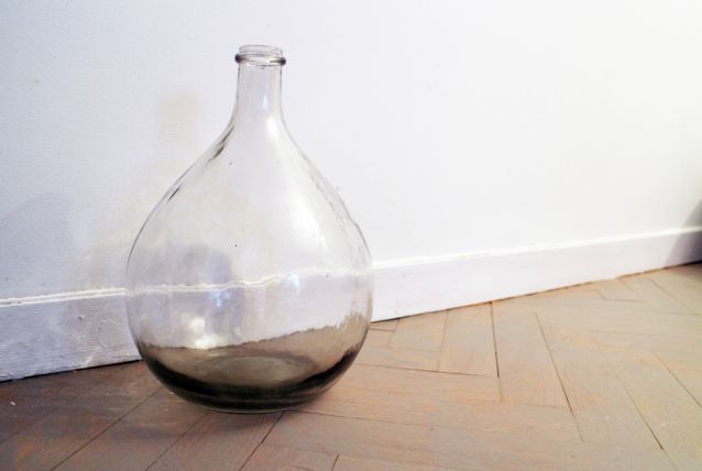 Dame Jeanne en verre transparent 