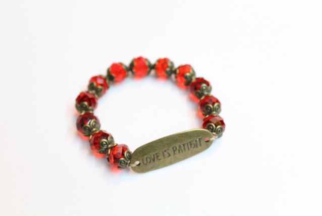 Bracelet  "love is patient"