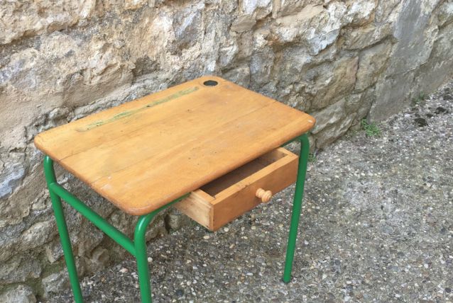 Table d'école enfant vintage