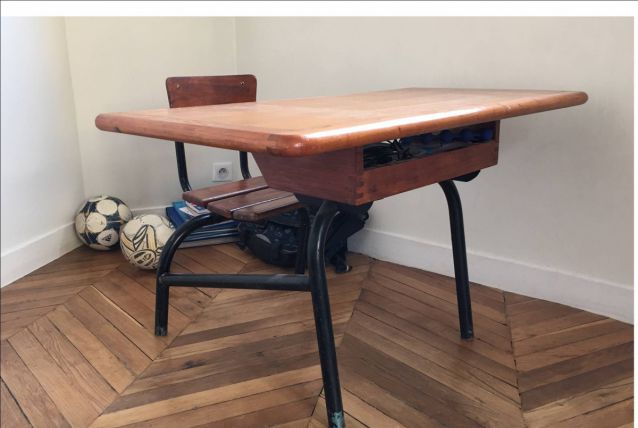 PUPITRE D'ECOLIER ANNEES 1950