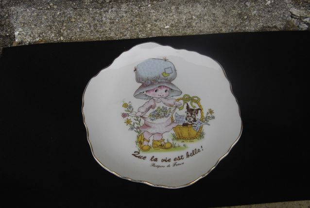 assiette décorative petite fille