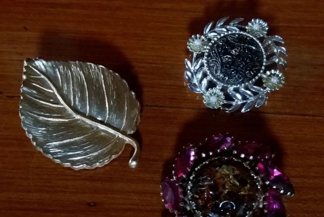 lot 3 broches fantaisie bijoux femme objets décoration