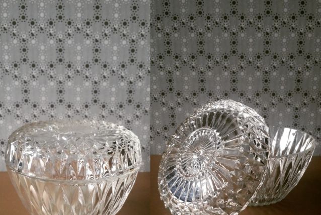 Sucrier en verre vintage