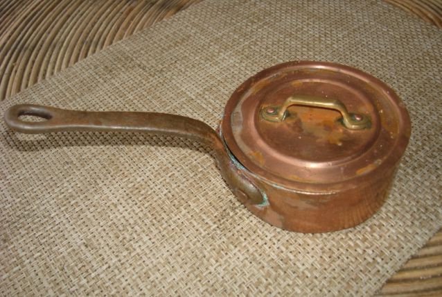 Cuivre cassolette + couvercle