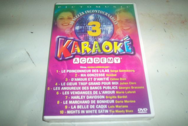 DVD KARAOKE s.gainsbourg c. dion . b. Bardot etc ..