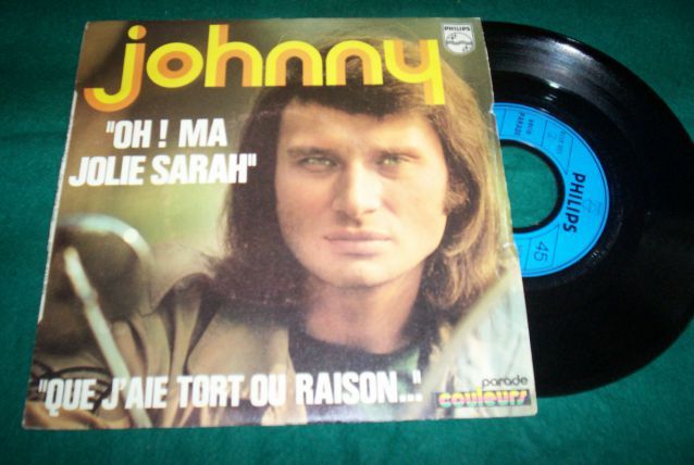 JOHNNY HALLYDAY 45 TOURS ma jolie sarah 