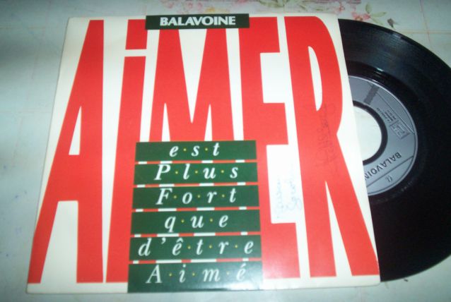 DISQUE 45 TOURS AIMER DE DANIEL BALAVOINE 