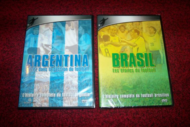 lot de 2 dvd foot ball brésil et argentine 