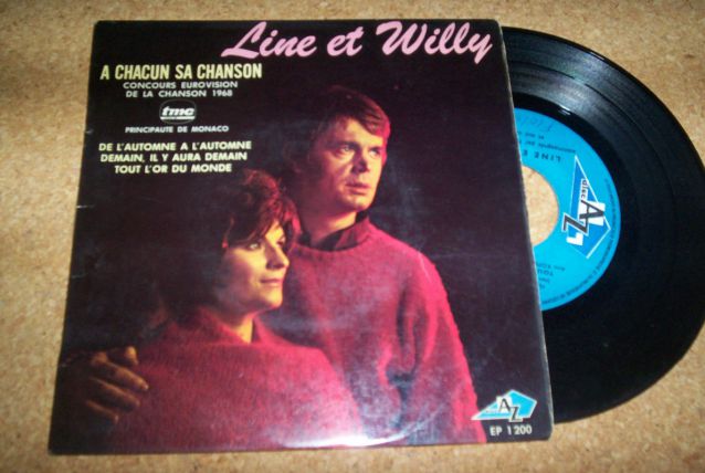 DISQUE 45 TOURS 4 TITRES LINE ET WILLY annees 60 