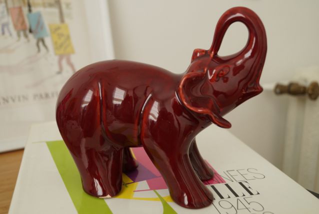 Eléphant en céramique années 50