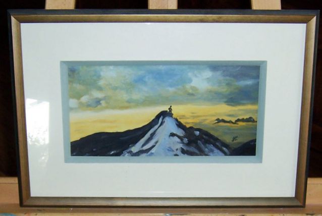 Tableau - Huile encadrée sous verre