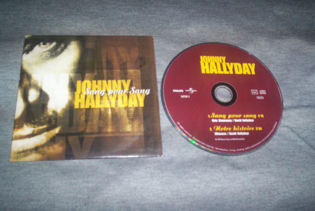 CD SINGLE 2 TITRES JOHNNY HALLYDAY